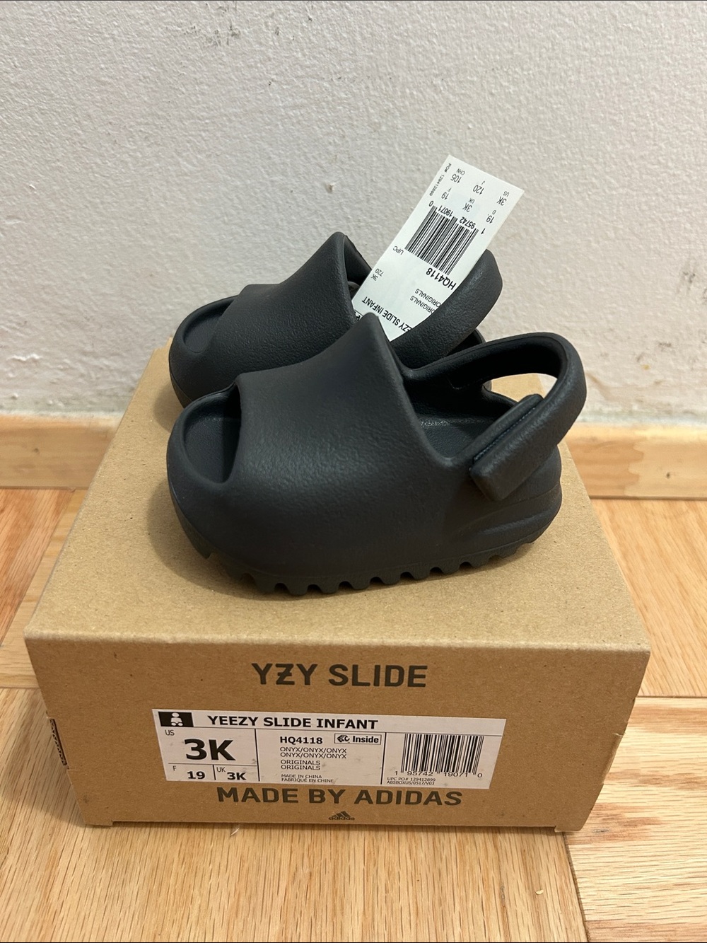 adidas Infant Yeezy Slide Onyx